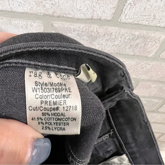 Rag & bone Legging in Premier Charcoal Gray Wash Size 25 - Picture 11 of 12